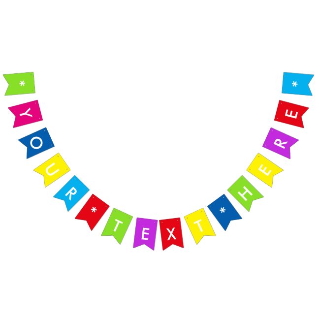 Create Your Own Custom Party Bunting Banner Flags (All)