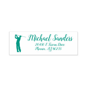 Create Your Own Custom Personalized Address Golf Self-inking Stamp