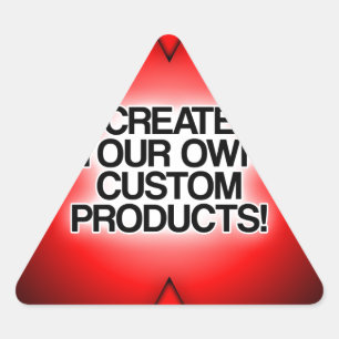 Create your own custom, personalized, and unique triangle sticker