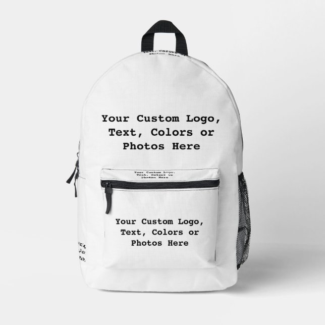 Create Your Own Custom Personalized Backpack (Front)