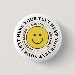 Create Your Own Custom Personalized Blank Template 1 Inch Round Button
