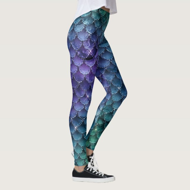 Create Your Own Custom Personalized Fish Mermaid   Leggings (Right)