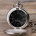 Create Your Own Custom Personalized Initials Pocket Watch<br><div class="desc">Create your own personalized pocket watch with your custom monogram. Add your initials or custom text to create something really unique. To edit this design template, simply edit the text fields as shown above. You can even add more text or images, customize fonts and colours. Treat yourself or make the...</div>