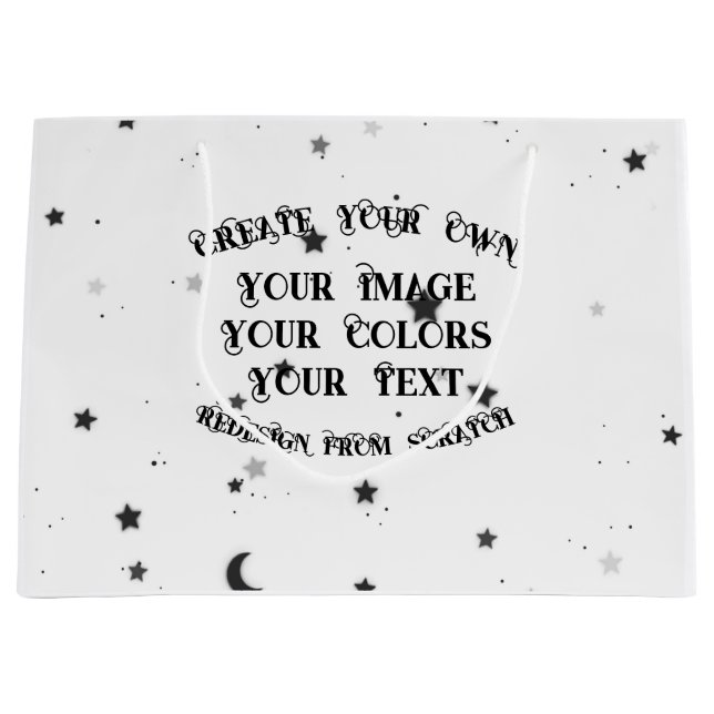 Create Your Own Custom Personalized Large Gift Bag (Front)