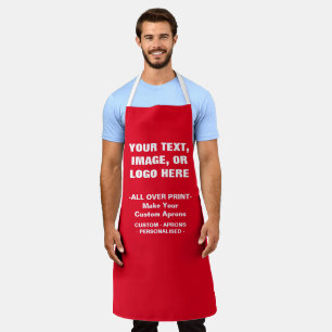 Create Your Own Custom Personalized Men's Red Apron