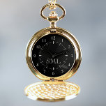 Create Your Own Custom Personalized Monogram Pocket Watch<br><div class="desc">Create your own personalized pocket watch with your custom monogram. Add your initials or custom text to create something really unique. To edit this design template, simply edit the text fields as shown above. You can even add more text or images, customize fonts and colours. Treat yourself or make the...</div>