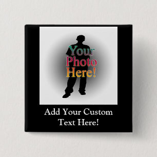 Create Your Own Custom Personalized Photo 2 Inch Square Button