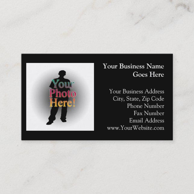 Create Your Own Custom Personalized Photo Business Card (Front)