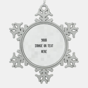 Create Your Own Custom Personalized Snowflake Pewter Christmas Ornament