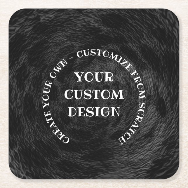 Create Your Own Custom Personalized Square Paper Coaster (Front)