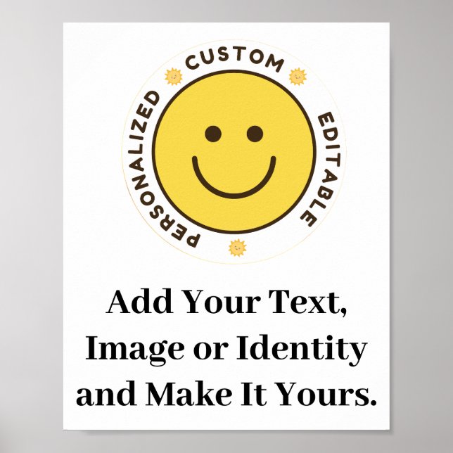 Create Your Own Custom Personalized Template Matte Poster (Front)