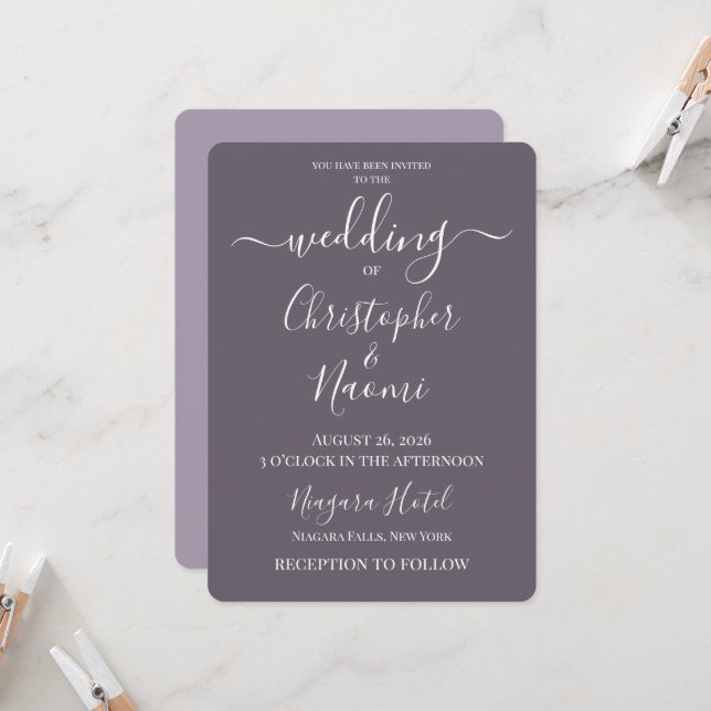 Create Your Own Custom Personalized Wedding Invitation (Front/Back In Situ)
