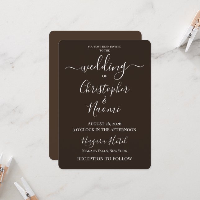 Create Your Own Custom Personalized Wedding Invitation (Front/Back In Situ)