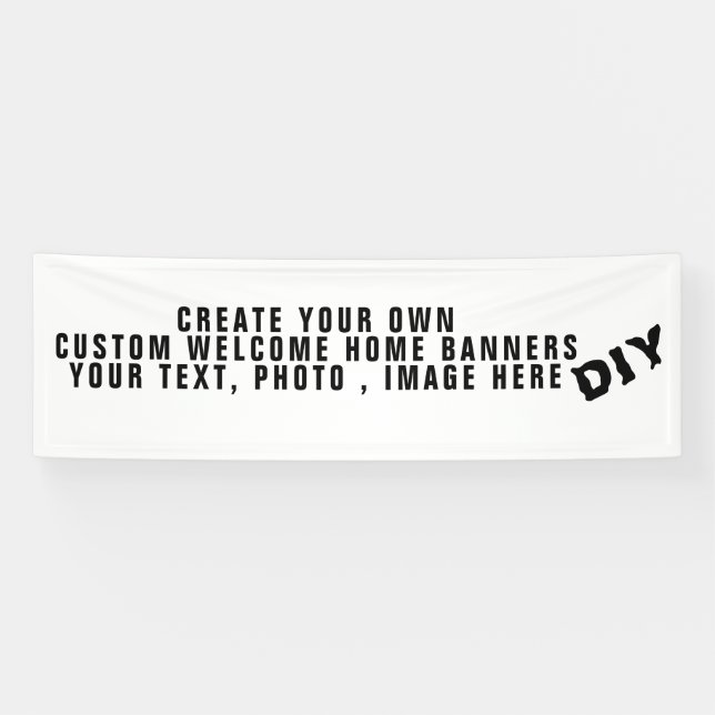 Create Your Own Custom Personalized Welcome Home Banner (Horizontal)