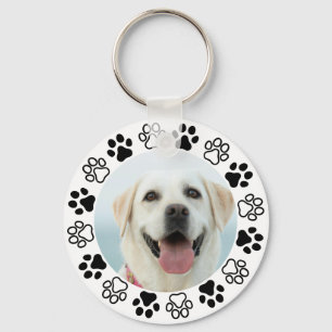 Create Your Own Custom Pet Photo Paw Print Frame Keychain