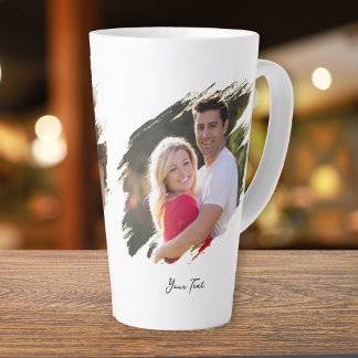 Create Your Own Custom Photo and Text Large Coffee Latte Mug
