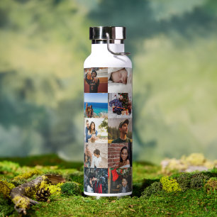 Create your own Custom photo collage 20 photos Water Bottle