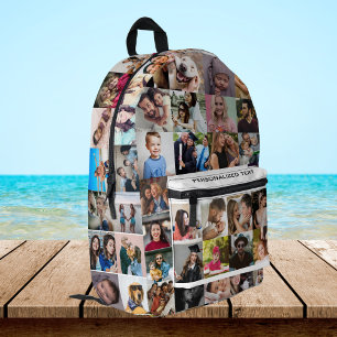 Create your own Custom Photo Collage 69 Photos  Printed Backpack