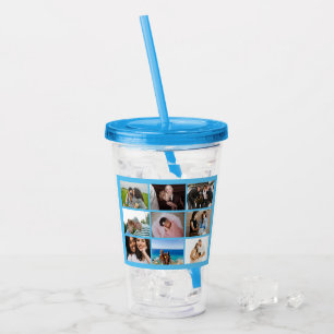 Create your own Custom photo collage 9 photos Acry Acrylic Tumbler