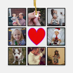 Create Your Own Custom Photo Collage Ceramic Ornament