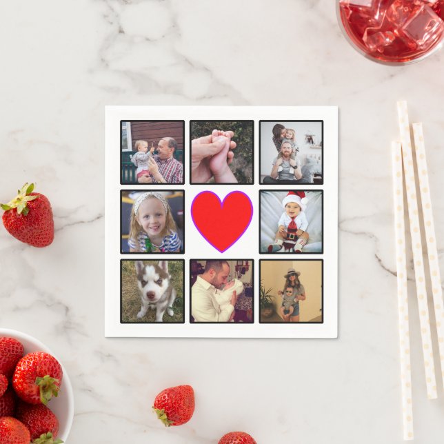 Create Your Own Custom Photo Collage Napkin (Insitu)