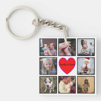 Create Your Own Custom Photo Collage With Text Keychain