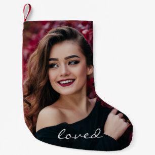 Create Your Own Custom Photo DIY Loved Small Christmas Stocking