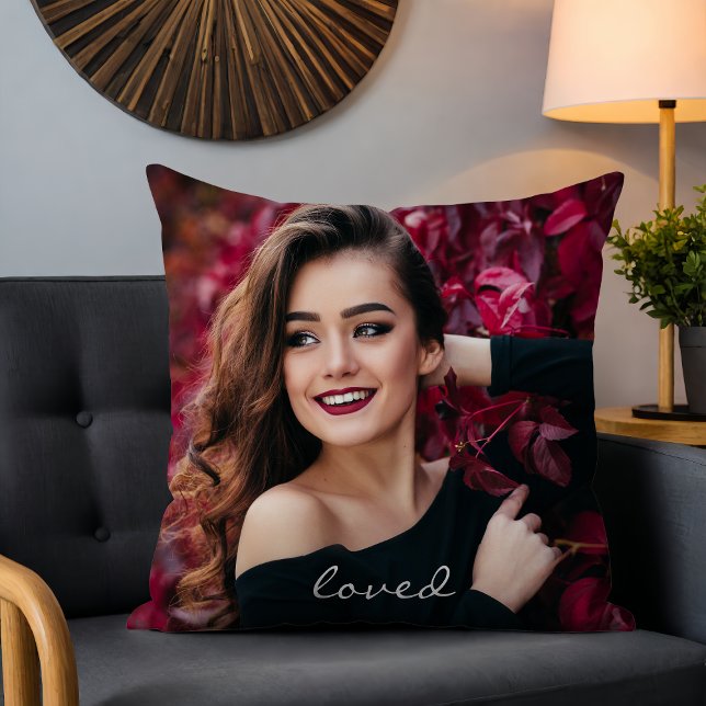 Create Your Own Custom Photo DIY Loved Throw Pillow (Creator Uploaded)