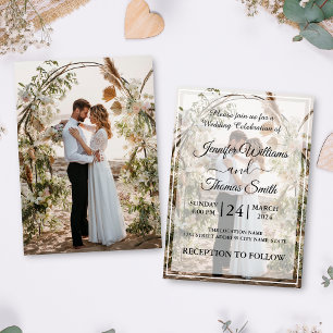 Create your own Custom Photo Elegant Wedding Invitation