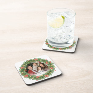 Create Your Own Custom Photo Family Name Year Coaster