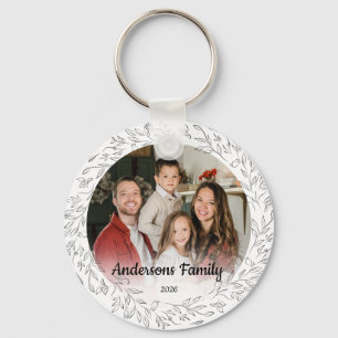 Create Your Own Custom Photo Family Name Year Keychain