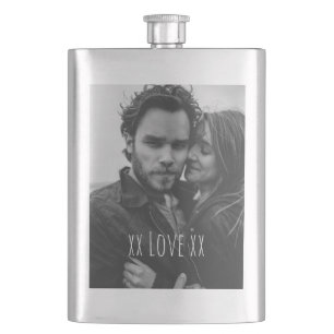 Create Your Own Custom Photo Love Text Hip Flask