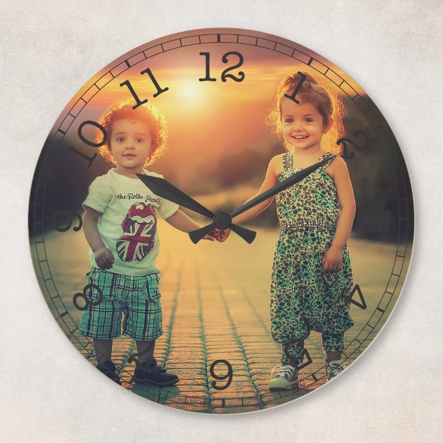 Create Your Own Custom Photo Modern Round Clock (Creator Uploaded)