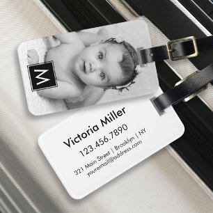 Create Your Own Custom Photo Monogram Luggage Tag