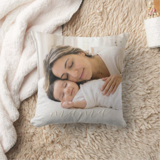 Create Your Own Custom Photo Mothers Day Memory Throw Pillow