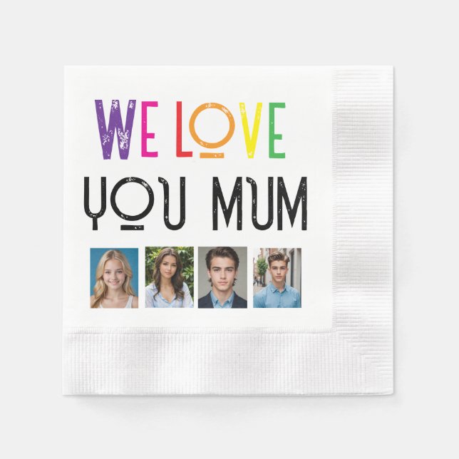 create your own custom photo  napkin (Front)
