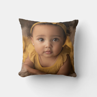 Create Your Own! Custom Photo Template Throw Pillow