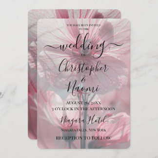 Create Your Own Custom Pink Flower Closeup Invitation