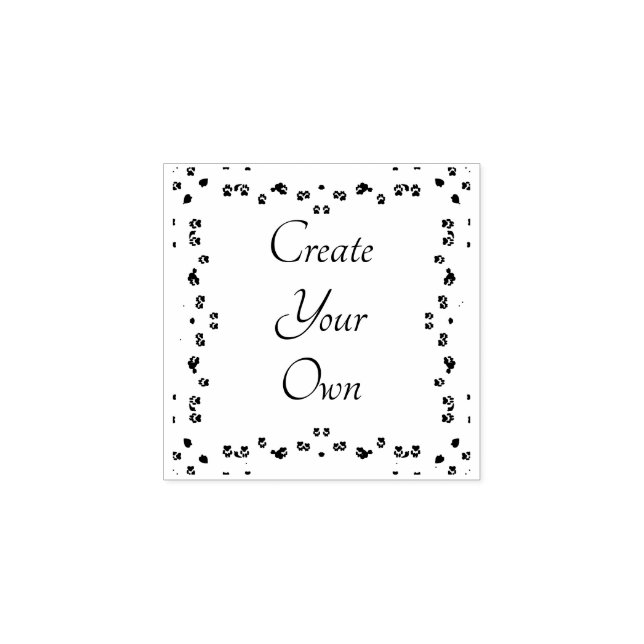 Create Your Own Custom Puppy Paws Rubber Stamp (Imprint)