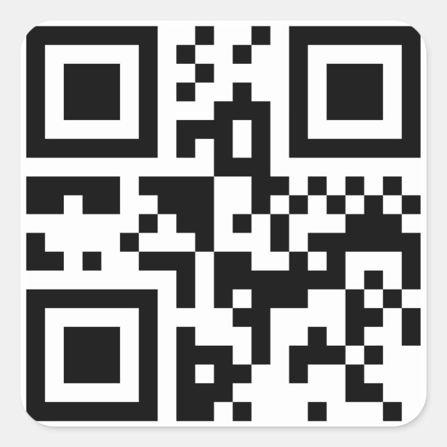 Create Your Own Custom QR Code  Square Sticker (Front)