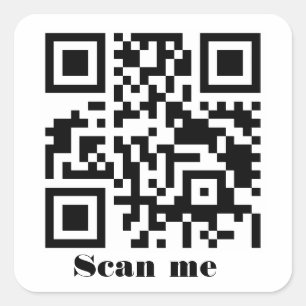 Create Your Own Custom QR Code Website Address URL Square Sticker