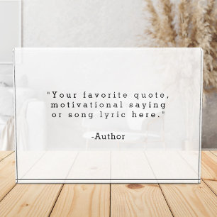 Create Your Own Custom Quote Acrylic Block