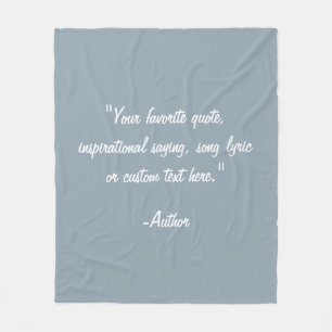 Create Your Own Custom Quote Fleece Blanket
