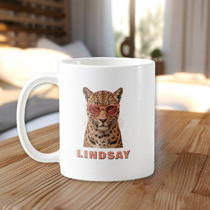 Create Your Own Custom Quote Leopard  Coffee Mug