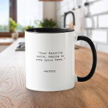 Create Your Own Custom Quote Mug<br><div class="desc">Create your own custom quote coffee mug. Features minimalist customizable typewriter typography.</div>