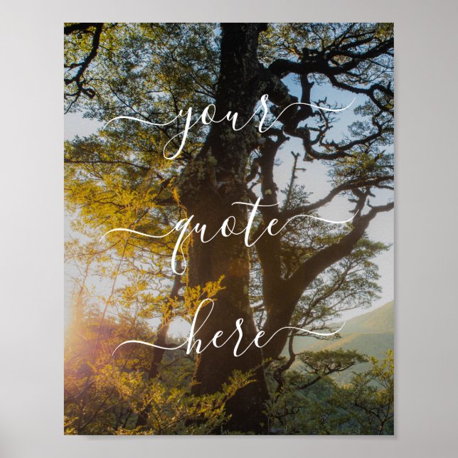 Create Your Own Custom Quote Nature Landscape Poster (Front)