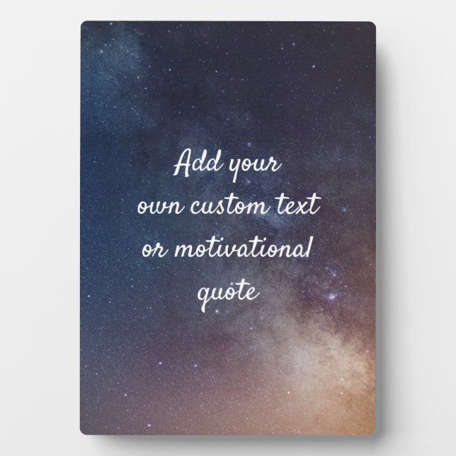 Create Your Own Custom Quote - Night Sky Plaque (Front)