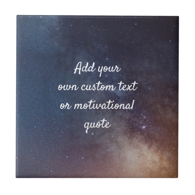 Create Your Own Custom Quote - Night Sky Tile (Front)