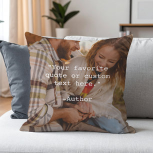 Create Your Own Custom Quote on Picture Throw Pillow