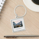 Create Your Own Custom Quote Photo Keychain<br><div class="desc">Create your own custom quote and personalized photo keychain. Features one of your favourite pictures and text in minimalist modern typography.</div>